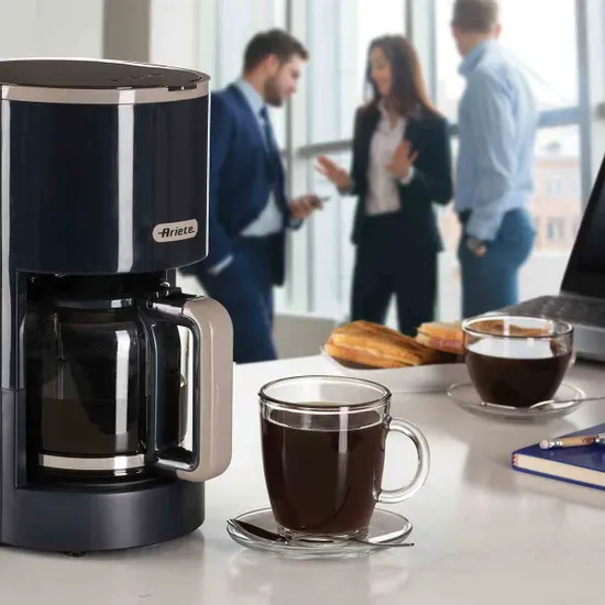 Ariete AR1394 12 Cup Breakfast Line Drip Coffee Machine - Dark Grey