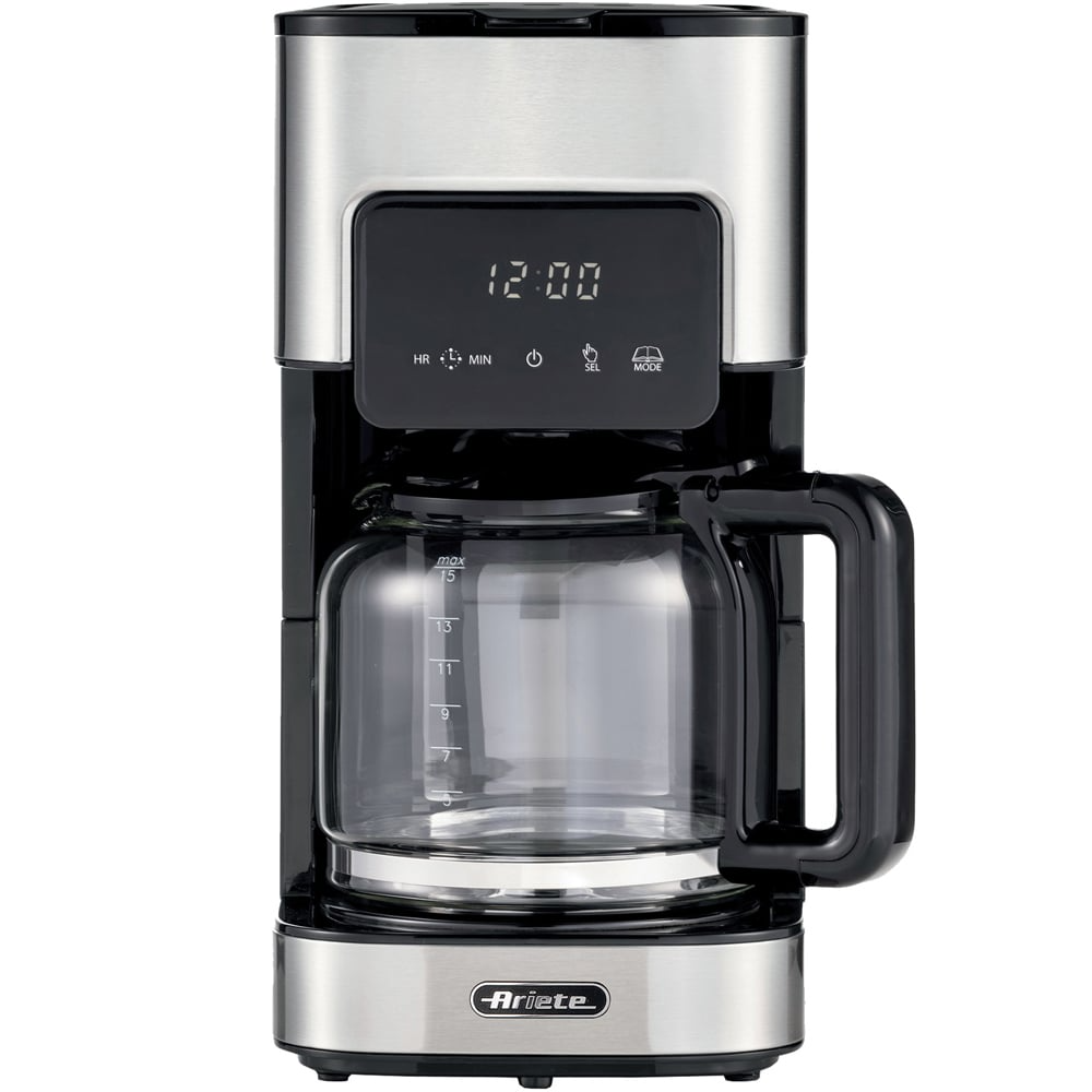 Ariete AR1398 900W Digital Filter Coffee Machine - Black & Stainless Steel