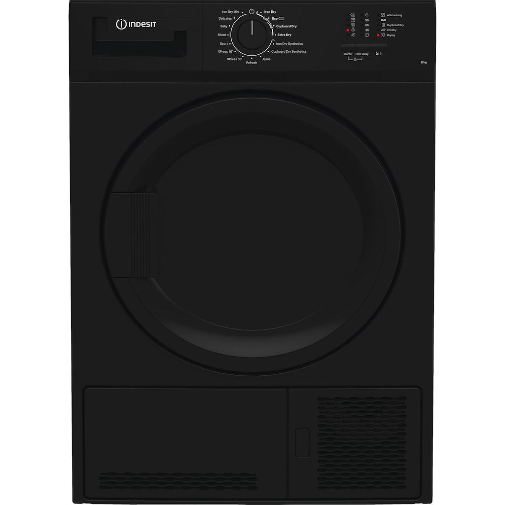 Indesit CYDC82BBGLUK 8kg Condenser Tumble Dryer - Black