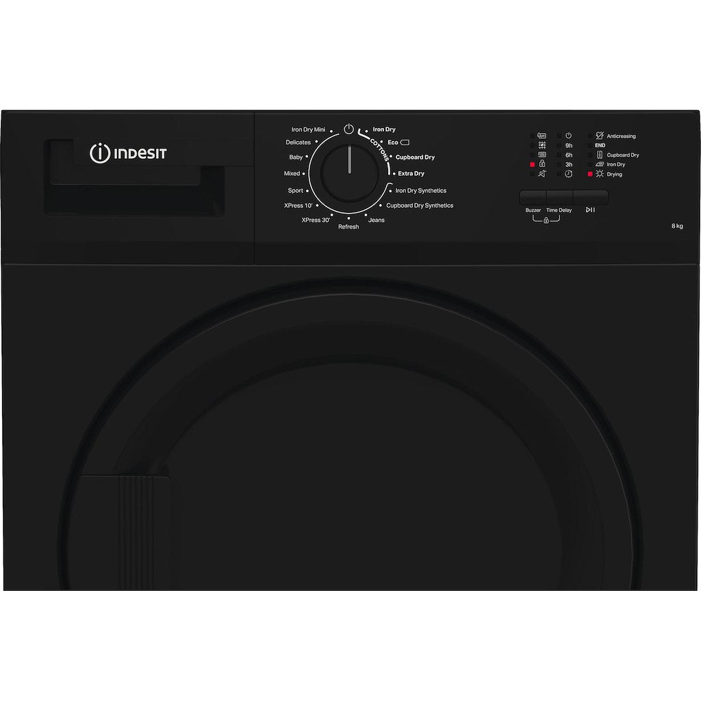 Indesit CYDC82BBGLUK 8kg Condenser Tumble Dryer - Black