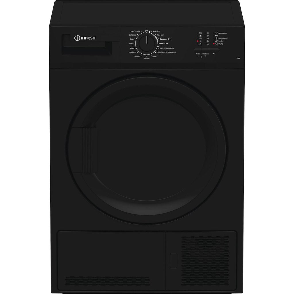 Indesit CYDC82BBGLUK 8kg Condenser Tumble Dryer - Black